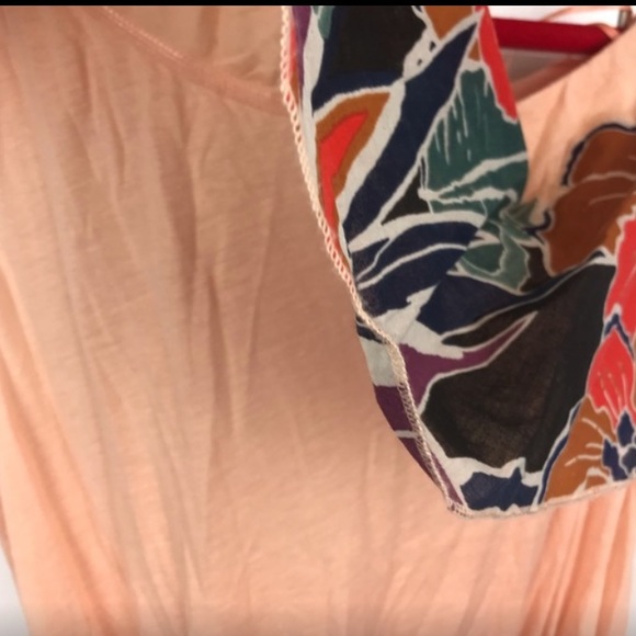 Free People One Shoulder Floral Top Size Xs - Picture 3 of 7